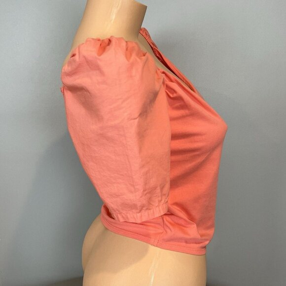 Anthropologie Puff Sleeve Wrap Blouse Pink Size XS NWT New - Picture 7 of 12